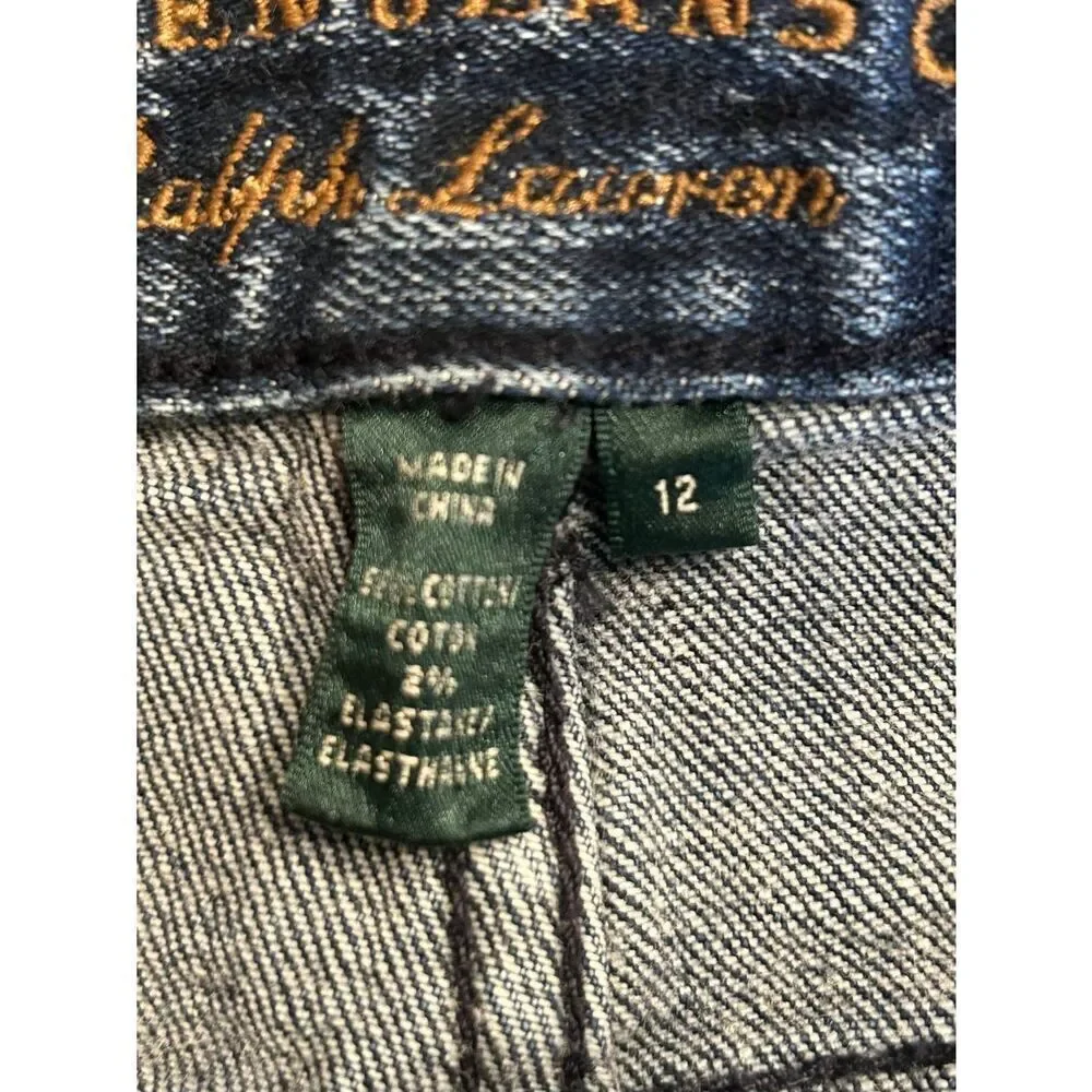 Vintage Lauren Ralph Lauren Straight Leg Dark Wash Jeans Size 12 (8838) Read